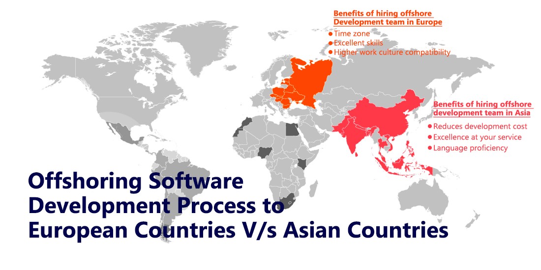 Offshoring software development process to European countries V/s Asian countries